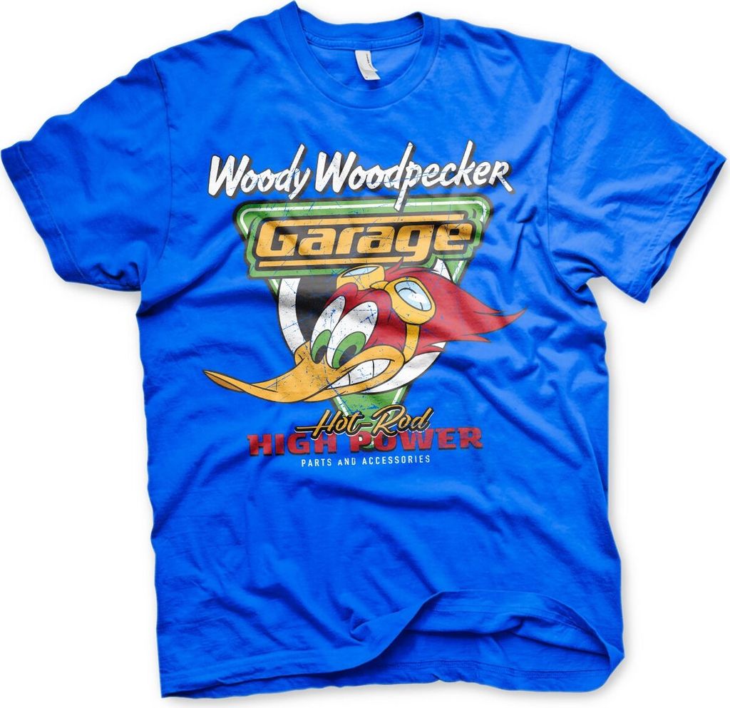 Woody Woodpecker Garage T-Shirt - X-Large - Blue