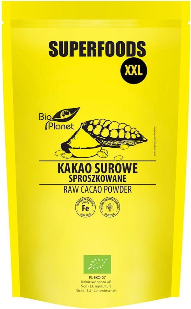 KAKAO SUROWE SPROSZKOWANE BIO 400 g - BIO PLANET SUPERFOODS