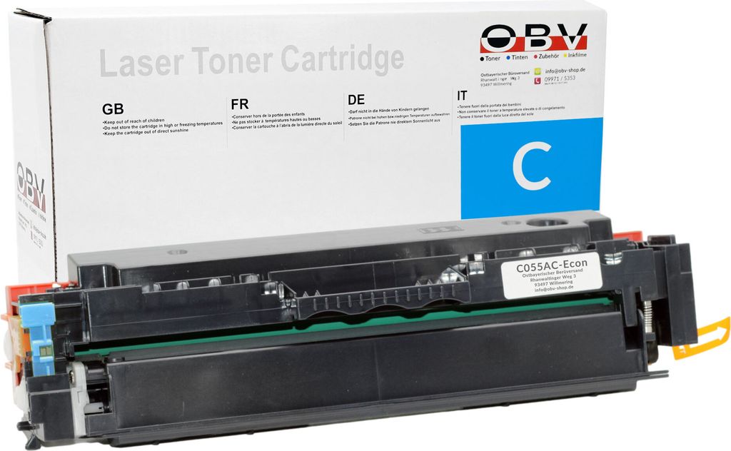 OBV Kompatibel, mit Chip ohne Füllstandsanzeige 055 3015C002 Toner passend für Canon Canon LBP 662 663 664 MF 741 742 743 744 745 Cdw 746Cx mit C...