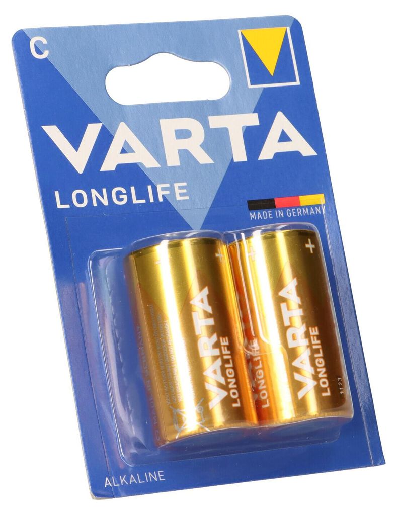 Varta 4114, Einwegbatterie, C, Alkali, 1,5 V, 2 Stück(e), Produktbild 