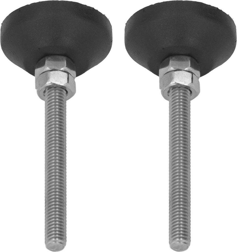 2PCS Möbelgleiter schwenkbare Nivellierhalterungen verstellbare Nylon-Gummibasis Nivellierpads D30xM6x50