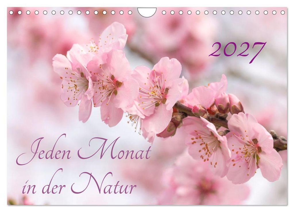 Jeden Monat in der Natur (Wandkalender 2027 DIN A4 quer), CALVENDO Monatskalender
