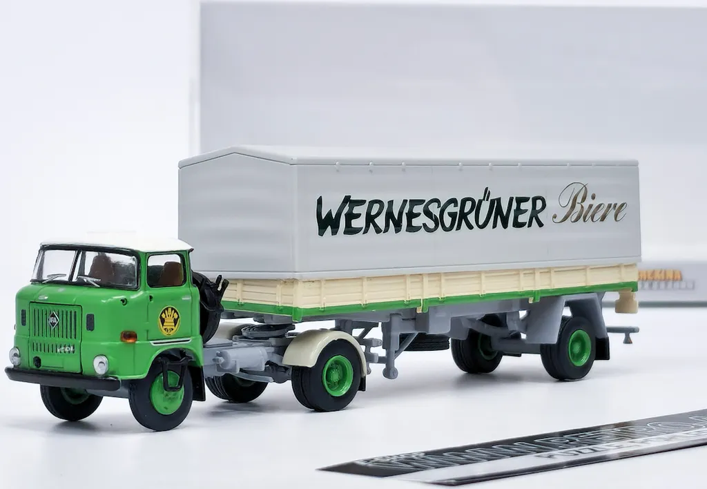 Camion IFA W 50 PP-SZ 1965 Wernesgrüner Bière Brekina 1:87 miniature