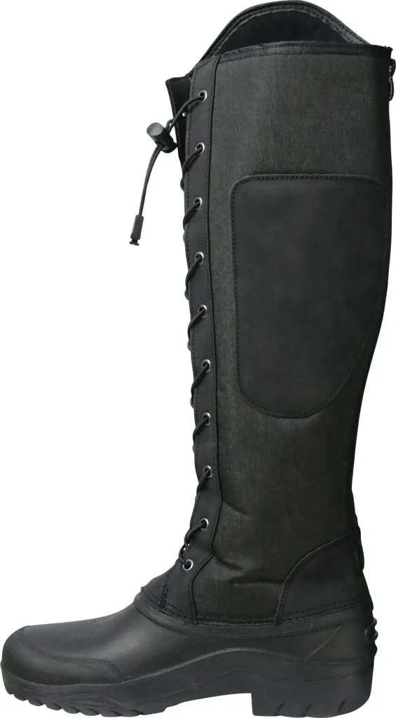 Bottes de cavalier en cuir pour femme Hy Mont Maudit Noir Gris T37
