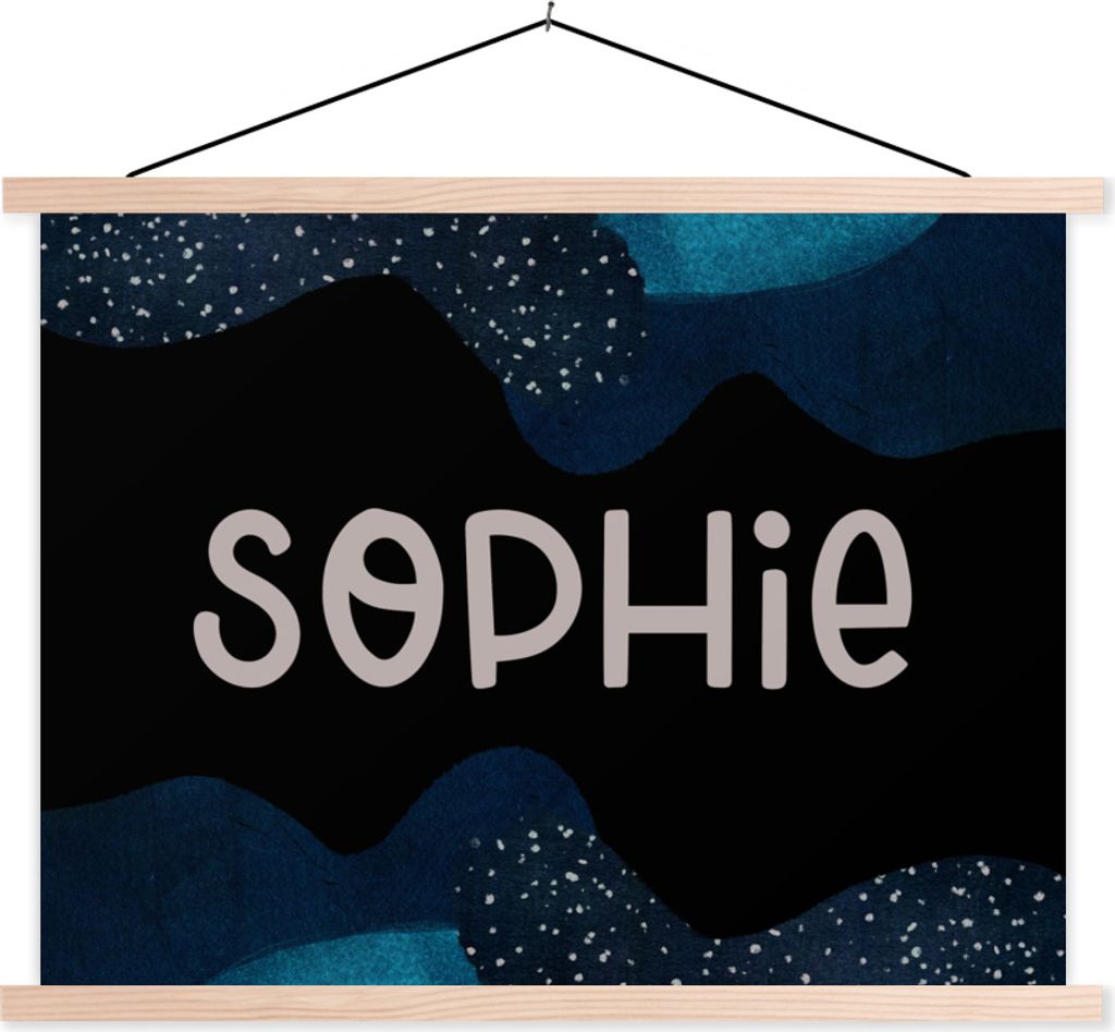 MuchoWow Textilposter Sophie - Pastell - Mädchen 120x90 cm mit holzfarbenen Rahmen - Magnetisch