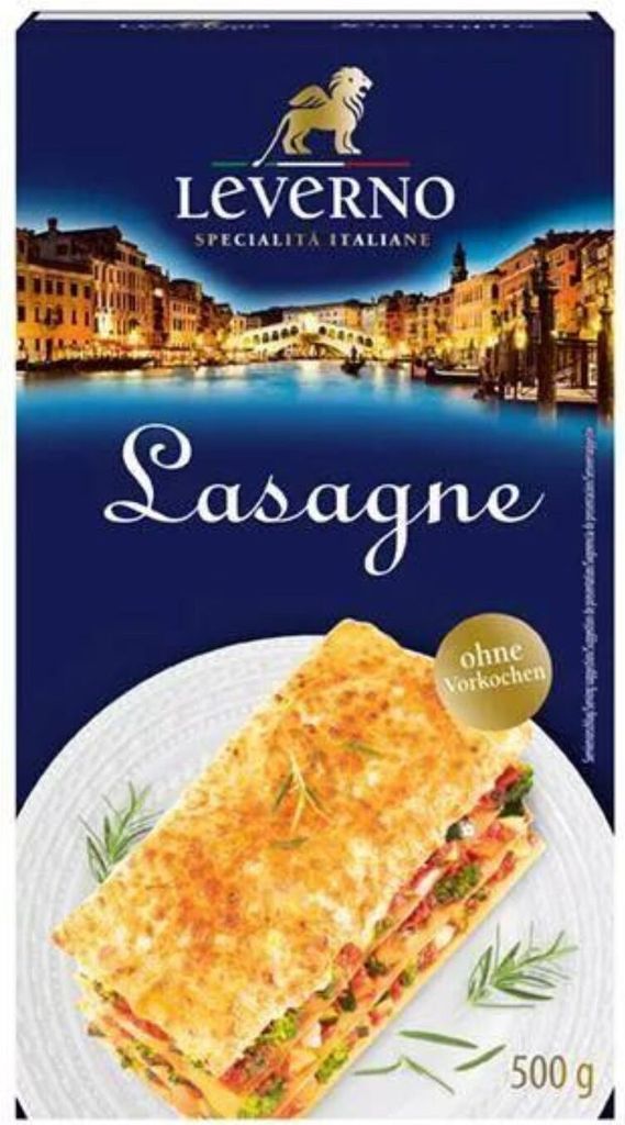 Leverno Lasagne Pasta Platten, 500g Produktbild 