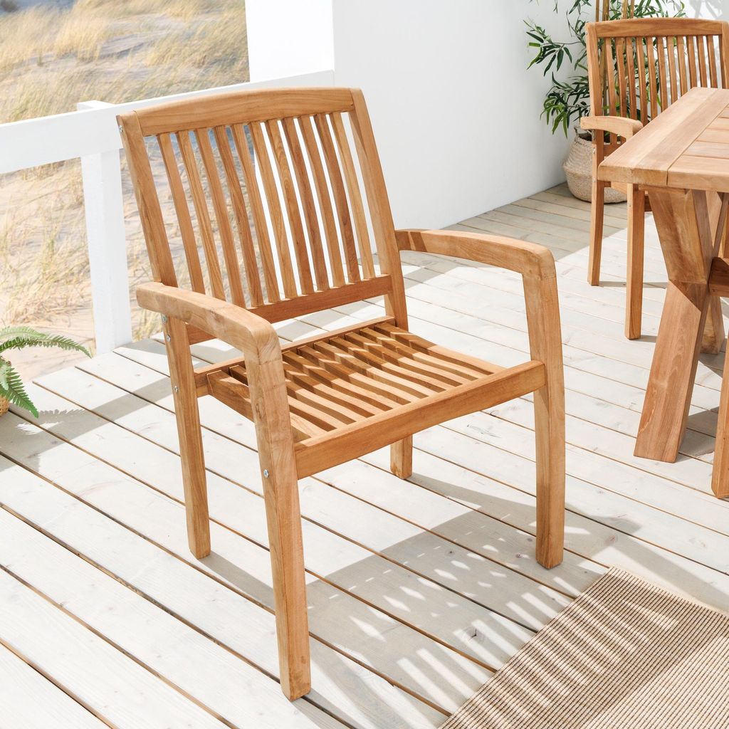 riess-ambiente Gartenstuhl EMPIRE TEAK natur massives Produktbild 