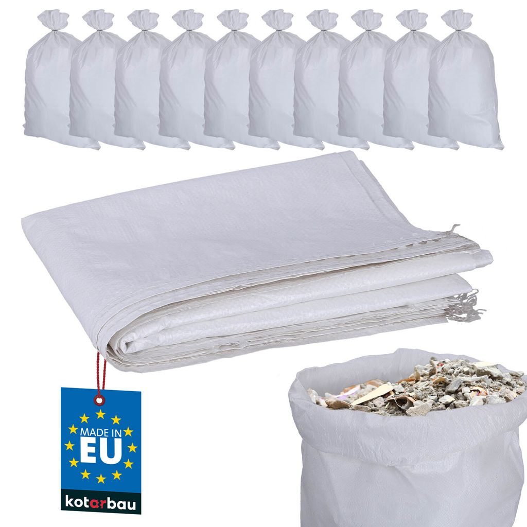 KOTARBAU® Sada 10 PP tkaných pytlů 65x105cm 50kg těžký Obrázek produktu 