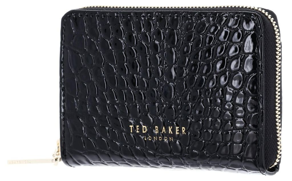 Ted Baker Geldbörse Varlee Croc Effect Small Zip Around Wallet Black schwarz