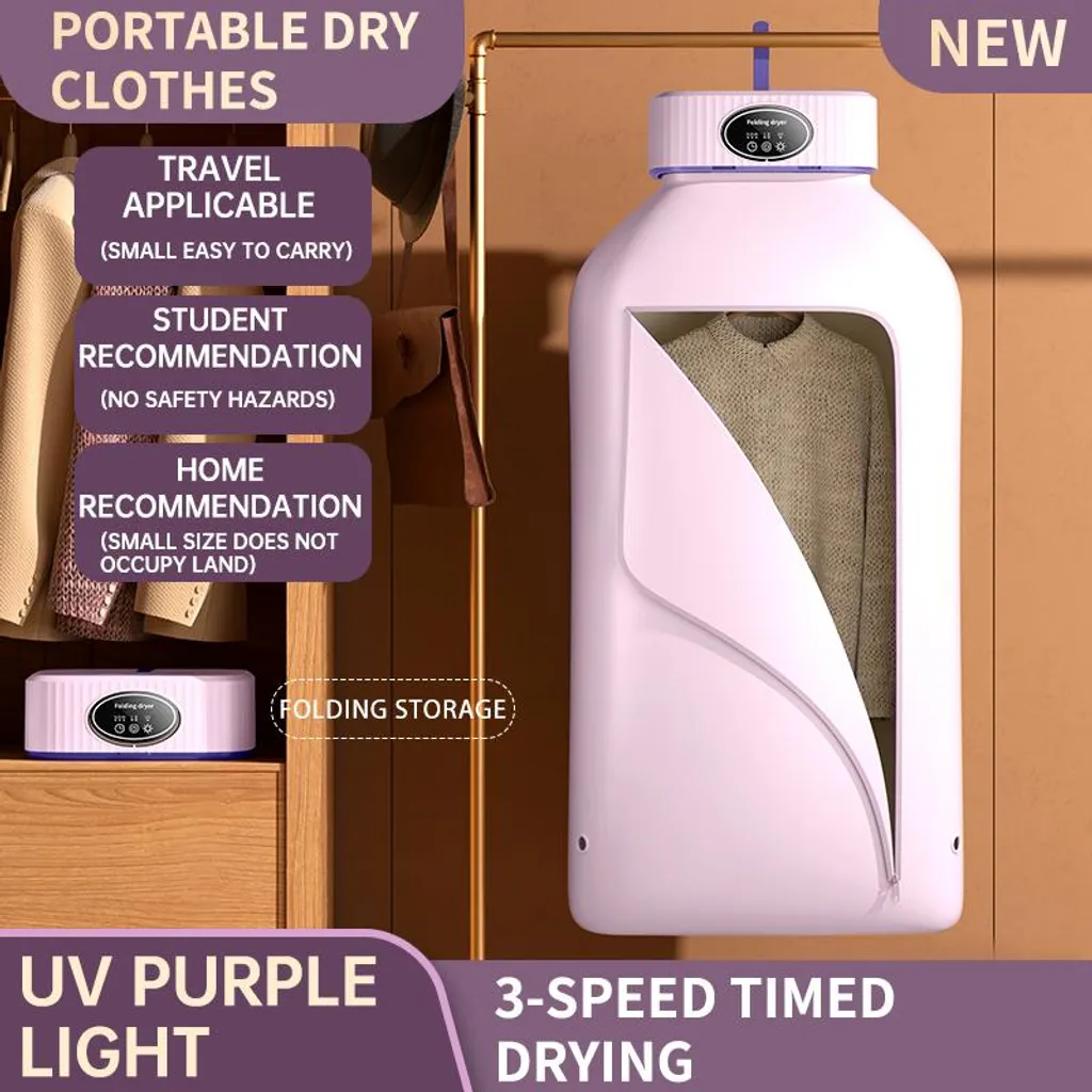 Sèche-linge compact avec stérilisation UV et minuterie intégrée