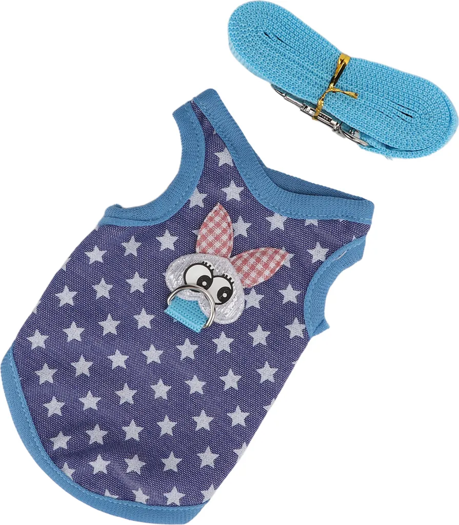 Gilet guinzaglio dell'animale domestico, guinzaglio dell'imbracatura del porcellino d'India, guinzaglio del gilet dei conigli, guinzaglio carino del gilet dell'animale domestico, corda di trazione del petto del criceto, vestiti e guinzaglio del piccolo animale domestico - 7