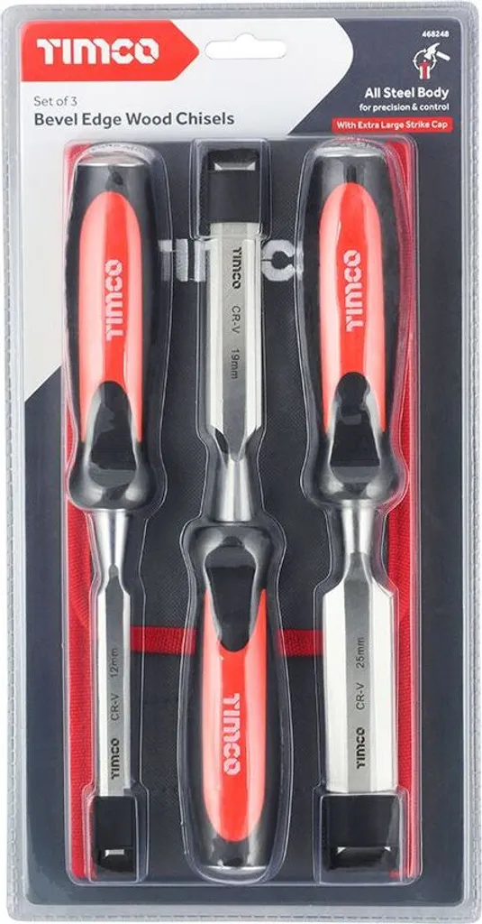 Pack de 3 ciseaux à bois pour l'ajustement des joints et de menuiserie - 3