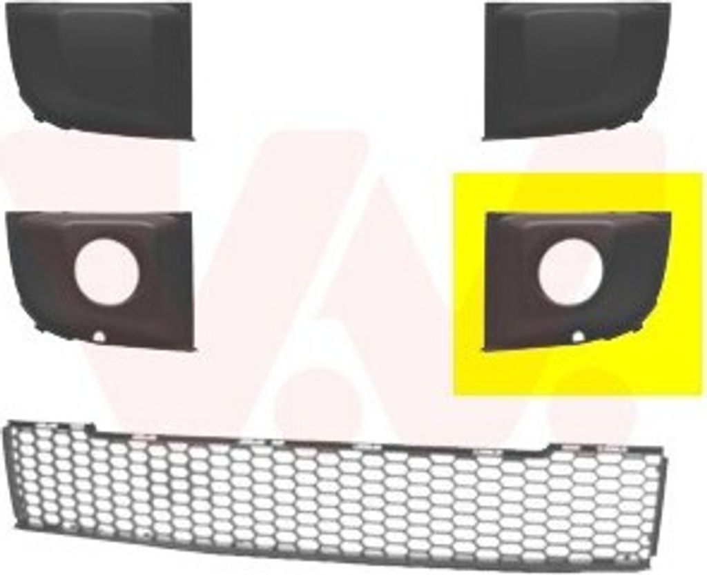 VAN WEZEL Lüftungsgitter Grill Stoßfänger für FIAT 500 Produktbild 