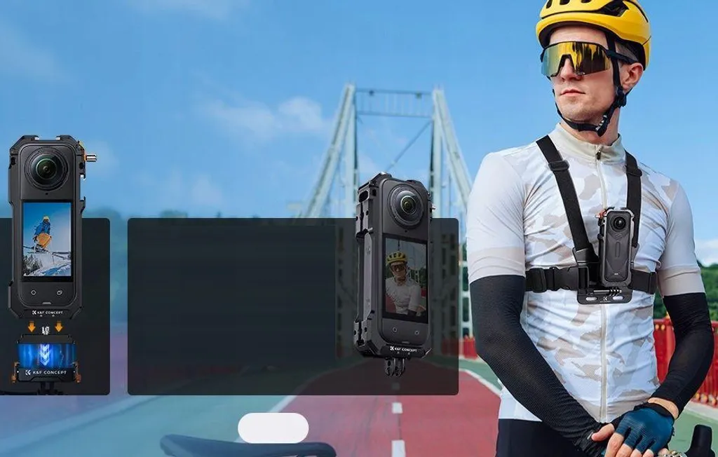 Support de protection rigide avec double griffe ISO pour Insta360 X5
