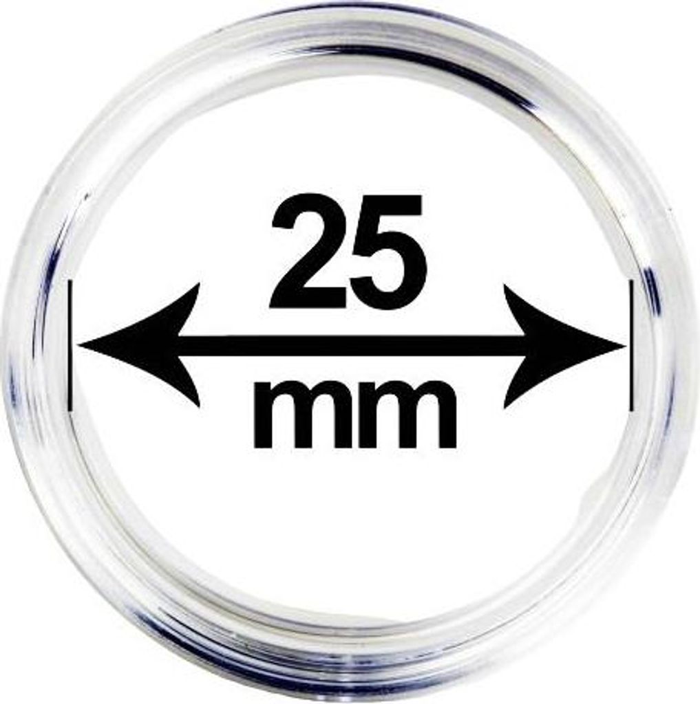 Kapsle (pouzdro) na mince, vnitřní průměr 25 mm Obrázek produktu 