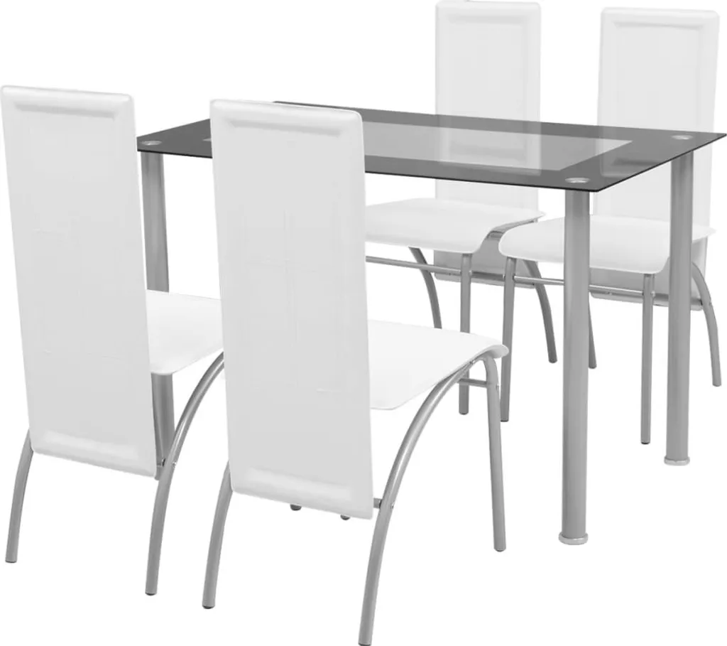 Petit ensemble de salle à manger 5 pièces blanc idéal appartement