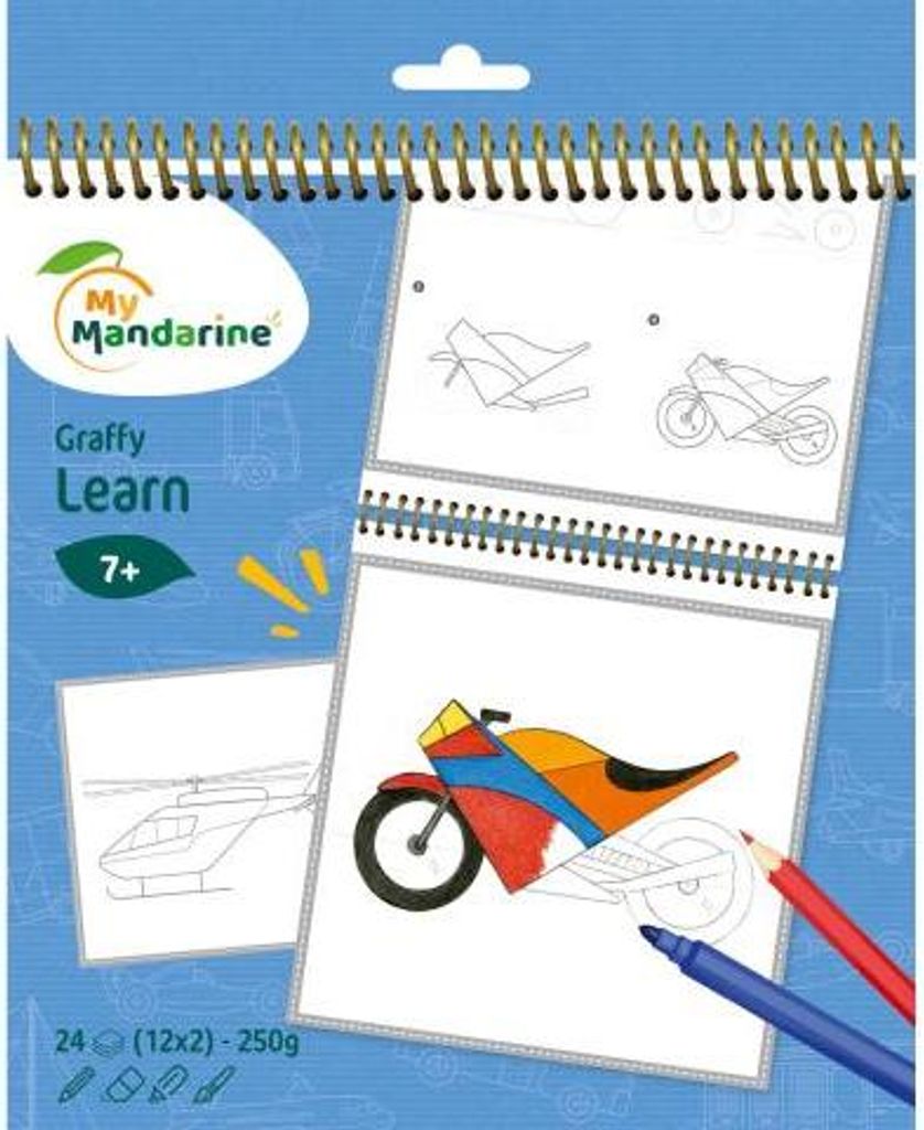 My Mandarine 5x Graffy Learn, Transportmittel - Blau GY168C Produktbild 