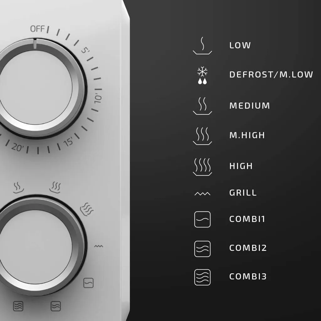 Microonde Professionale 700W Grill 800W | Tecnologia 3D Wave 20L - 4
