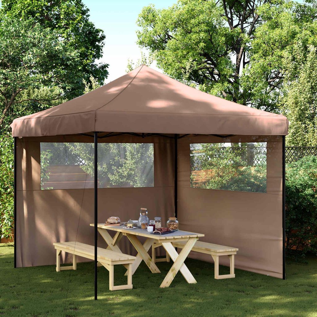 "im Sonderangebot"Party-Zelt 1 PC Wasserdicht - CLORIS - Gartenpavillon/Gartenzelt - Braun 292x292x315 cm Oxford-Stoff - Pavillons & Partyzelte Pro...