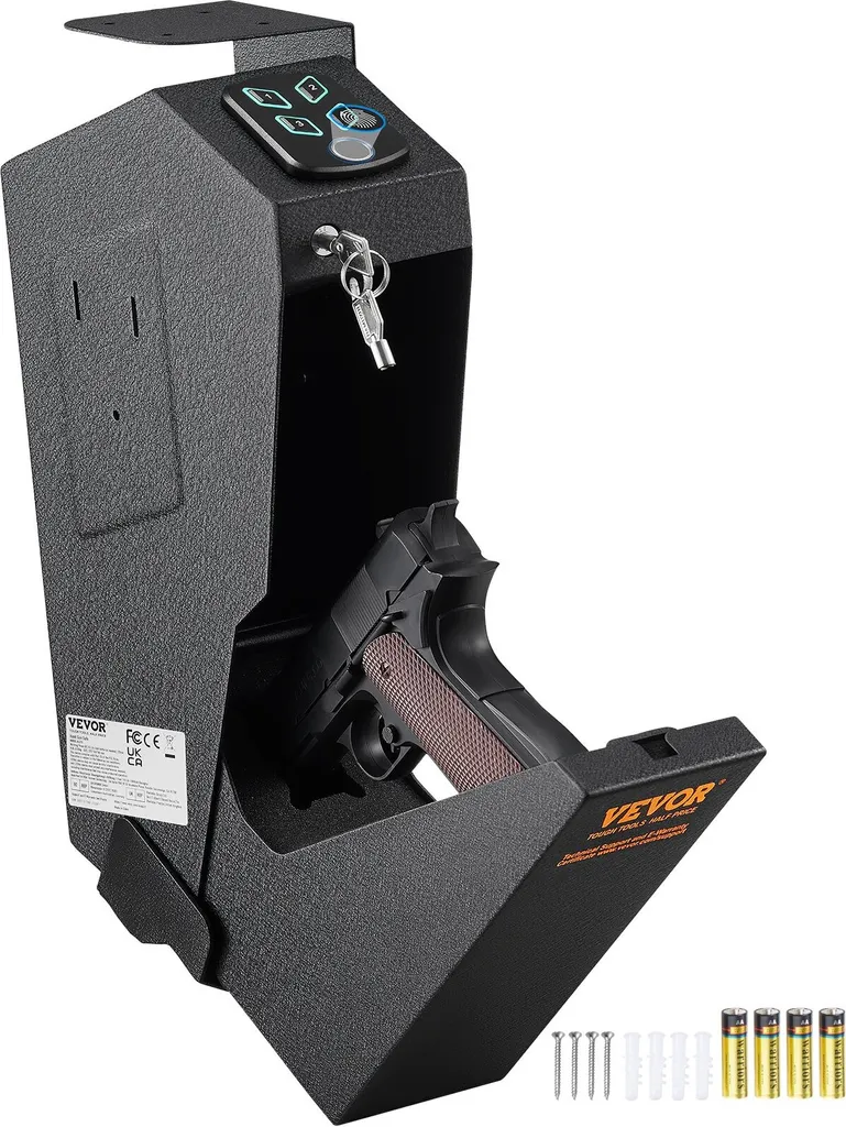 Coffre-fort pour armes biométrique pour 1 pistolet avec accès rapide