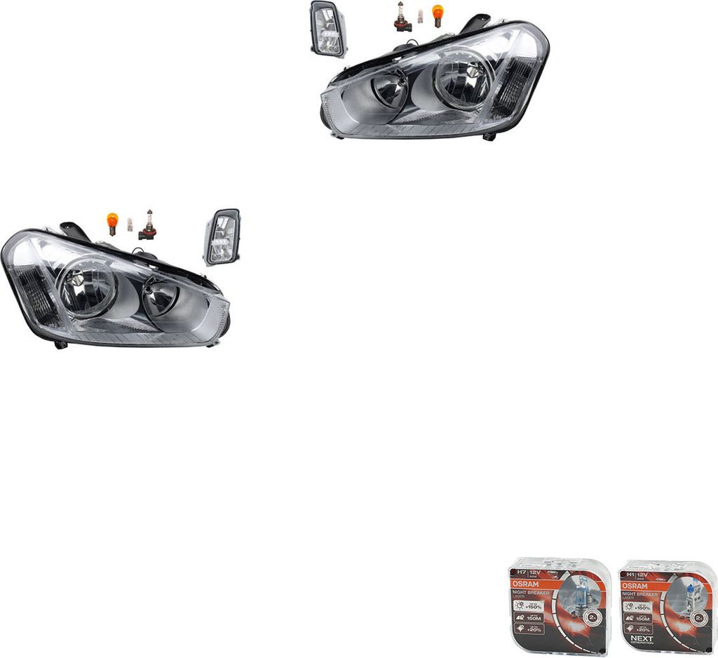 Johns, Scheinwerfer + Osram Night Breaker Laser passend für Ford C-Max 07 02/07- L+R +Le 1495650 1524464 1707464 7M5113W029AA 7M5113W029AB 7M5113W...