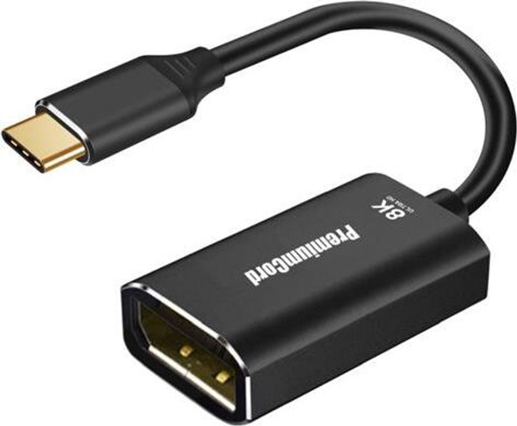 PremiumCord USB-C auf DisplayPort DP1.4 Adapter 8K@60Hz und 4k@120Hz
