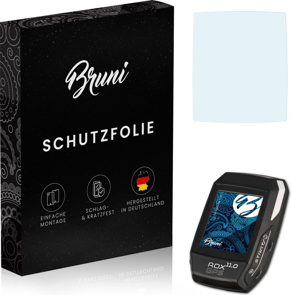 Bruni Basics-Clear 2x Schutzfolie kompatibel mit Sigma Rox 11.0 Folie
