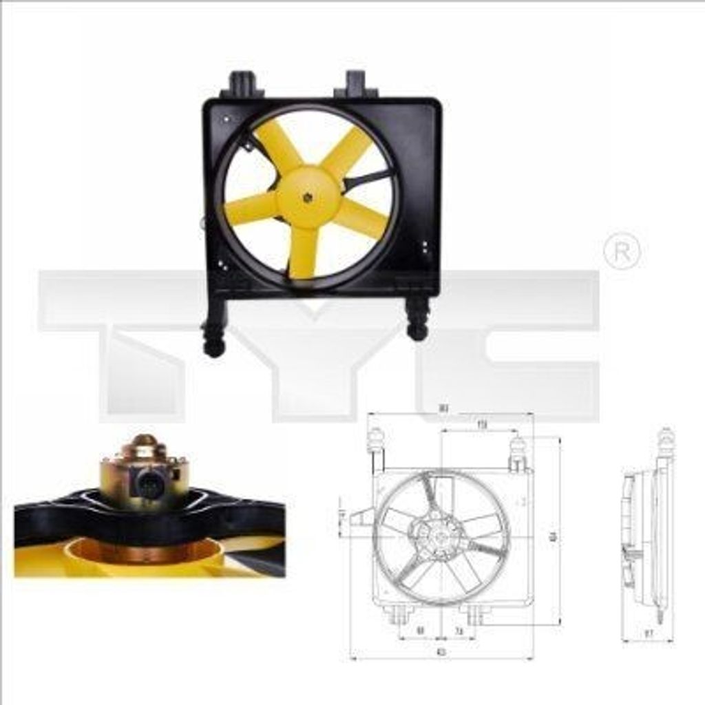 TYC 810-0030 Kühlerlüfter OE 1020505 kompatibel mit Fiesta