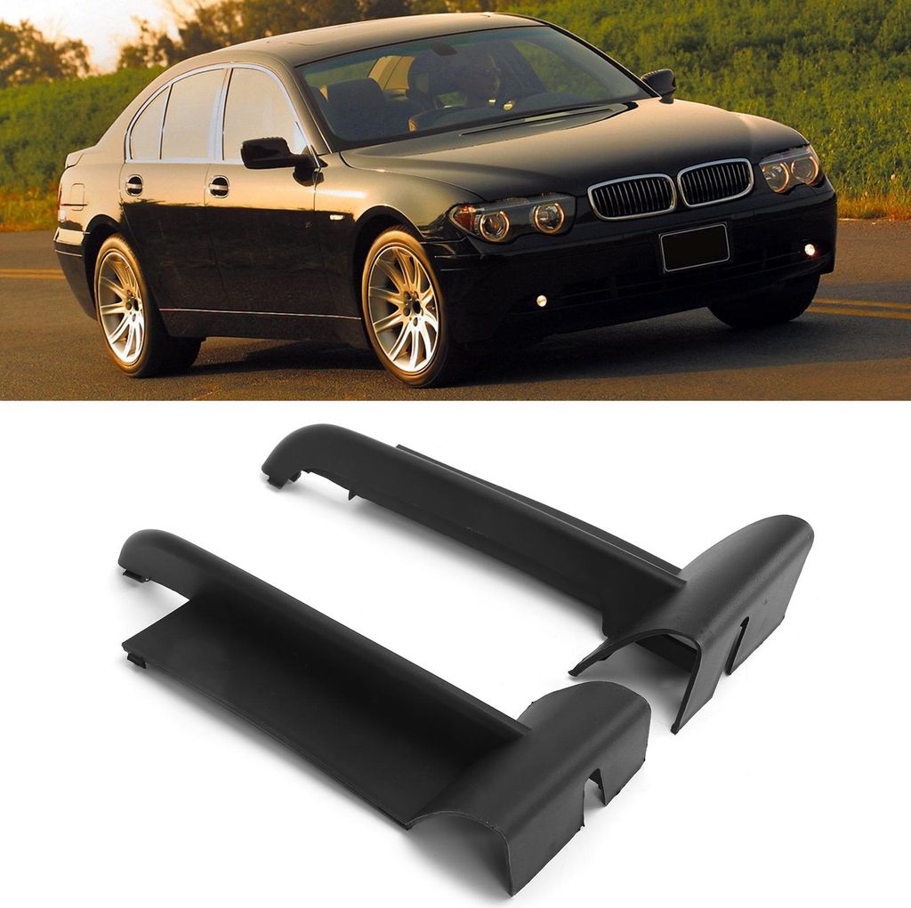 2 Stück Frontstoßstangengitter links rechts ABS Schwarz 51117056093 Ersatz für 745Li Basis 2002-2005