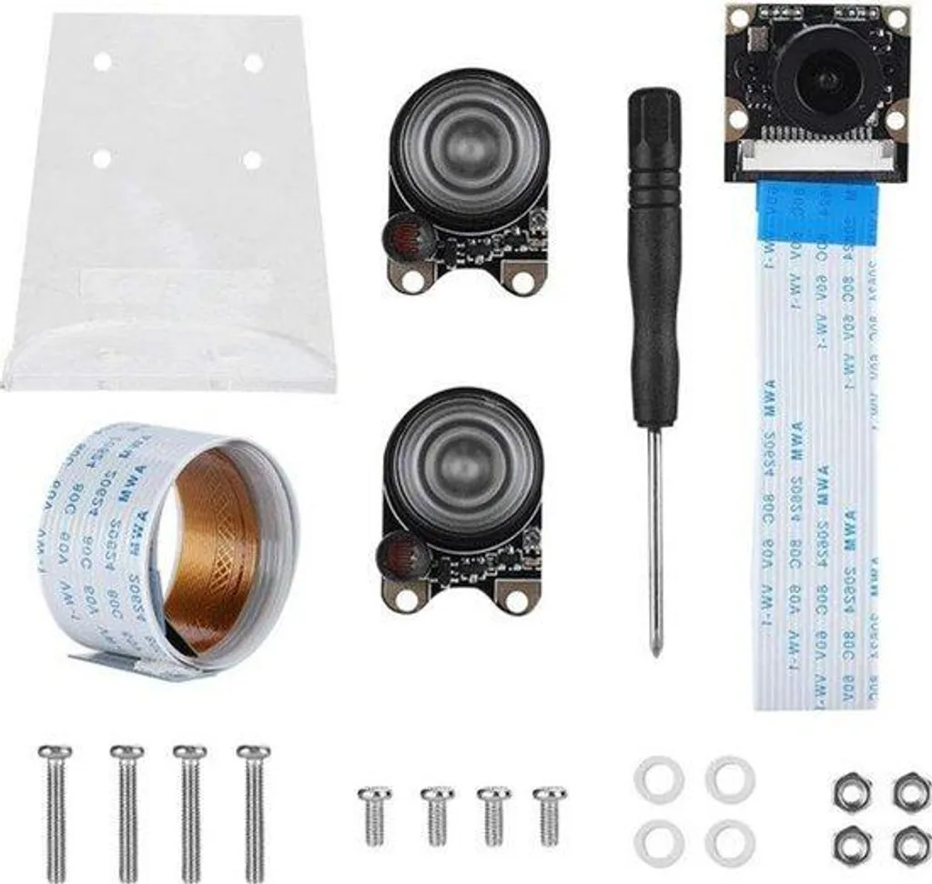 Caméra DIY 5 MP Nocturne avec Objectif 13mm Réglable Noir