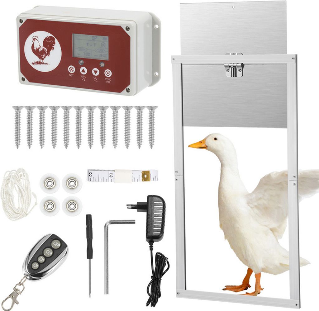 Clanmacy Automatische Hühnerklappe,IP44wasserdicht,aus Produktbild 