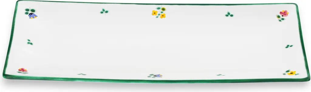 Gmundner Keramik Plateau rectangulaire Streublumen 36x15 cm céramique