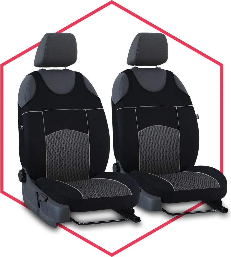 Coprisedili Auto Audi A1 Grigio: Set Anteriore Universale di Alta Qualità - 11
