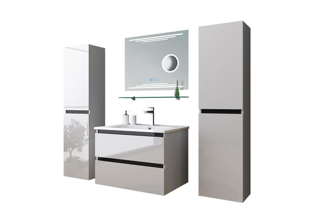 Badmöbel-Set Badmöbel-Set Dennizz badmöbel Set Weiß Produktbild 