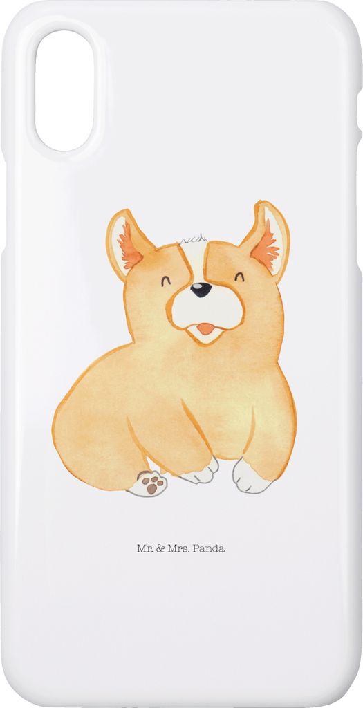 Mr. & Mrs. Panda Iphone 10 Handyhülle Corgie - Weiß - Geschenk, Corgi, Bellen, Spruch, Handy, Sprüche, X, Hülle, Motivation, Hund, Lebensfreude...