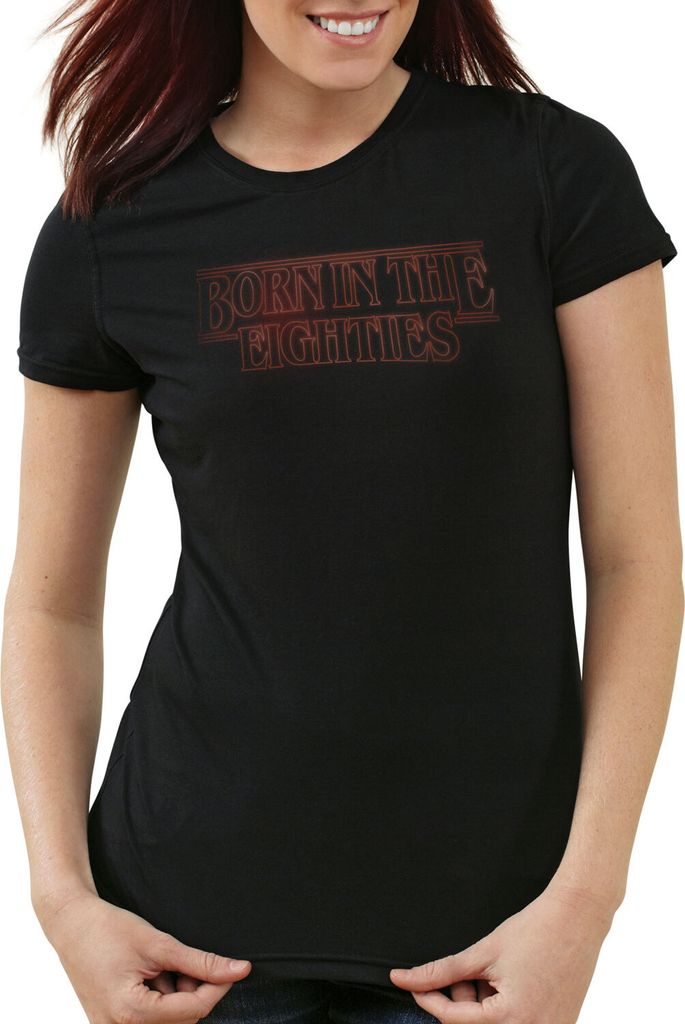 style3 Born in the Eighties Damen T-Shirt eleven things, Größe:M