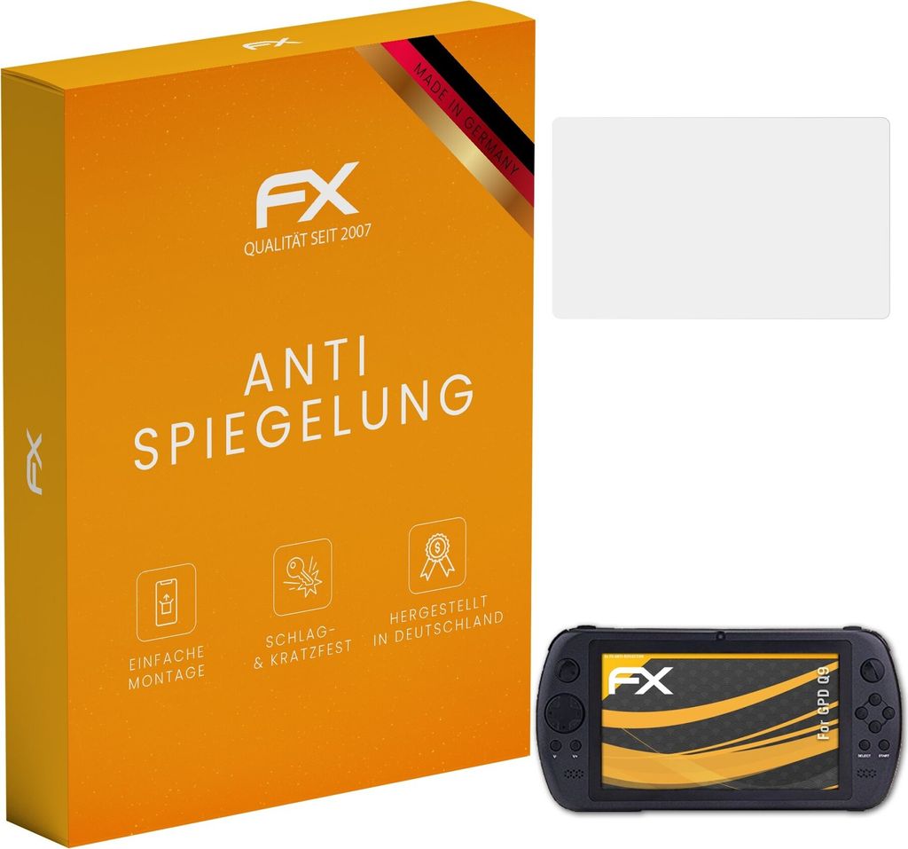 atFoliX FX-Antireflex 3x Schutzfolie kompatibel mit GPD Q9 Displayfolie