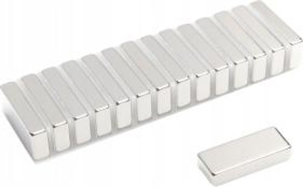 Magnes Neodymowy Płytkowy  25x10x5 mm N38 1 sztuka Zdjęcie produktu 