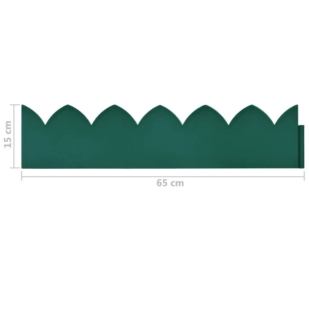Bordures de Pelouse en PP Vert Résistant 65x15 cm - Pack de 10 Unités - 8