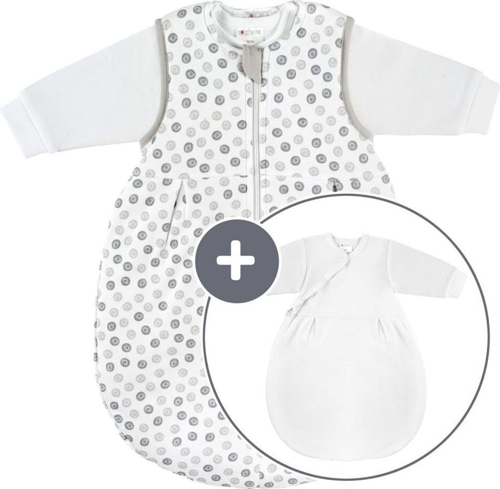 Set sacco a pelo Coconette 2 pezzi - Cerchio Bianco Grigio Immagine del prodotto 