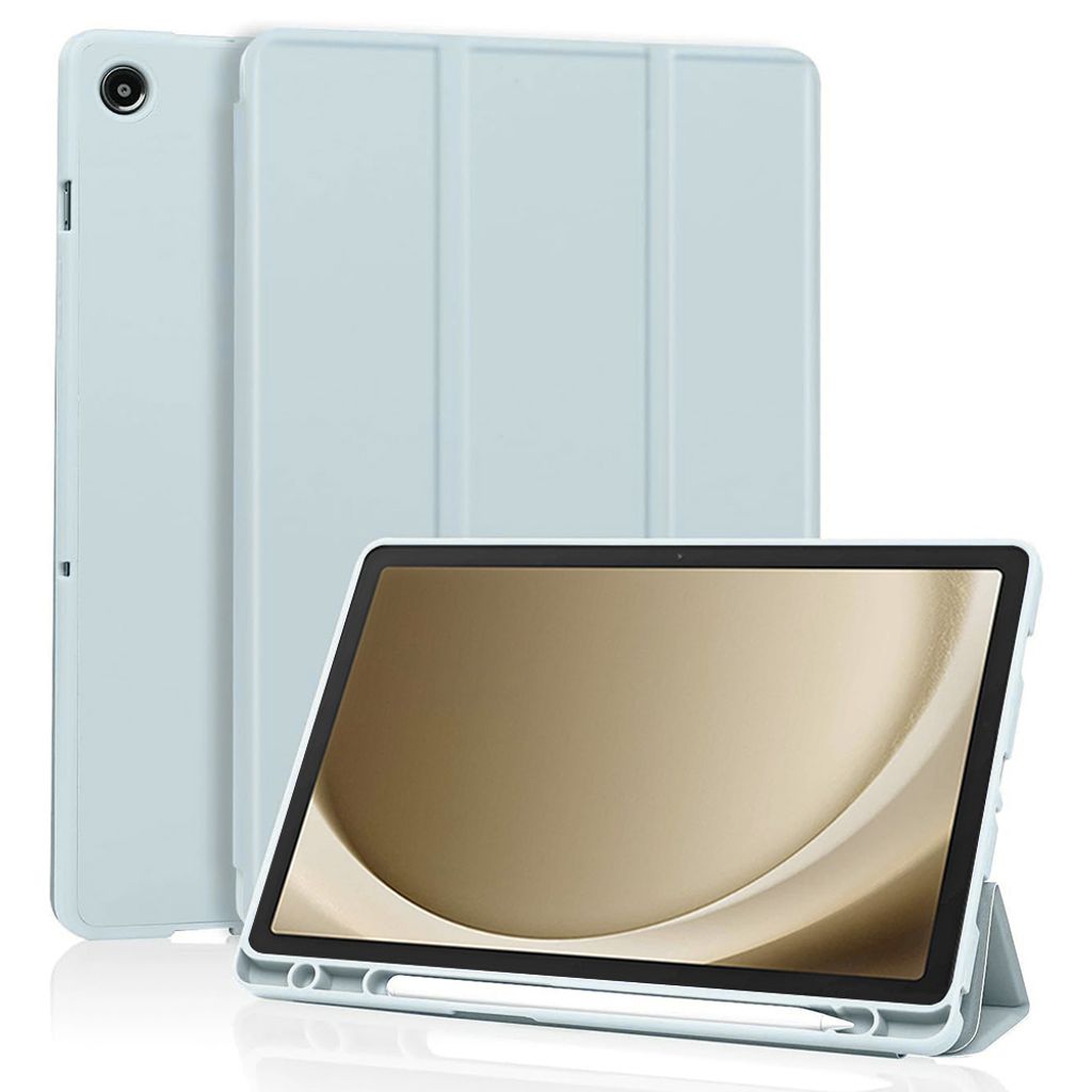 Techsuit Flex Trifold Tablet-Hülle mit Pencil-Halter für Samsung Galaxy Tab A9 Plus - Hellblau