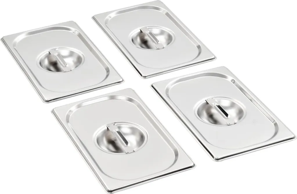 Coperchio Inox GN 1/4 4pz - Robusto e Pratico per Bricolage e Cucina