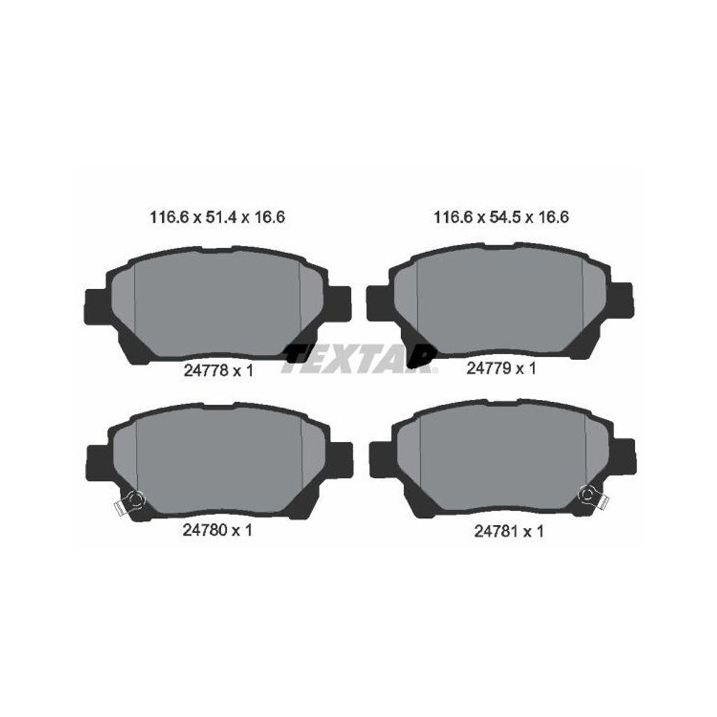 Textar Bremsbeläge vorne für Aston Martin Cygnet Toyota IQ 1,0 - 1,4 +-4D