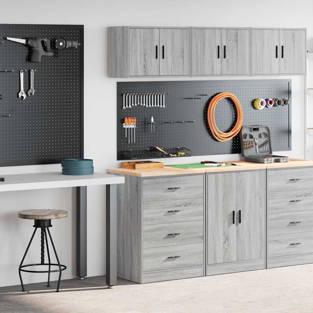 (Robust Möbel)Garagenschränke/Stahlschrank - Modernes und langlebige - 2er set - Lagerschrank - Grau Sonoma Holzwerkstoff DE410161 - Bürosch...
