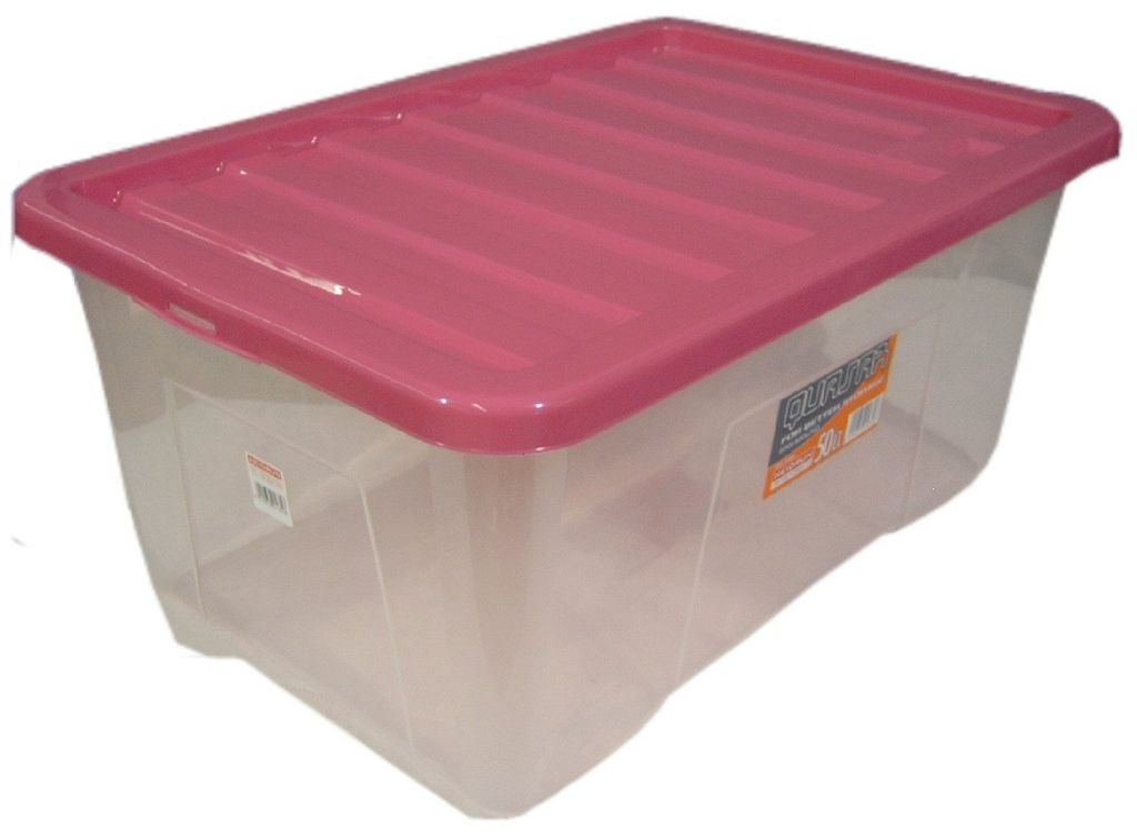 Aufbewahrungsbox Quasar aus Kunststoff mit Klickdeckel, transparent, spülmaschinenfest