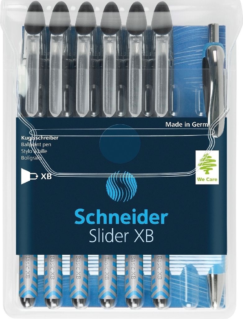 Schneider - Rollerpen Slider Basic XB Black +BP Rave | Fall eines 7 -Stücks | 10 Stück