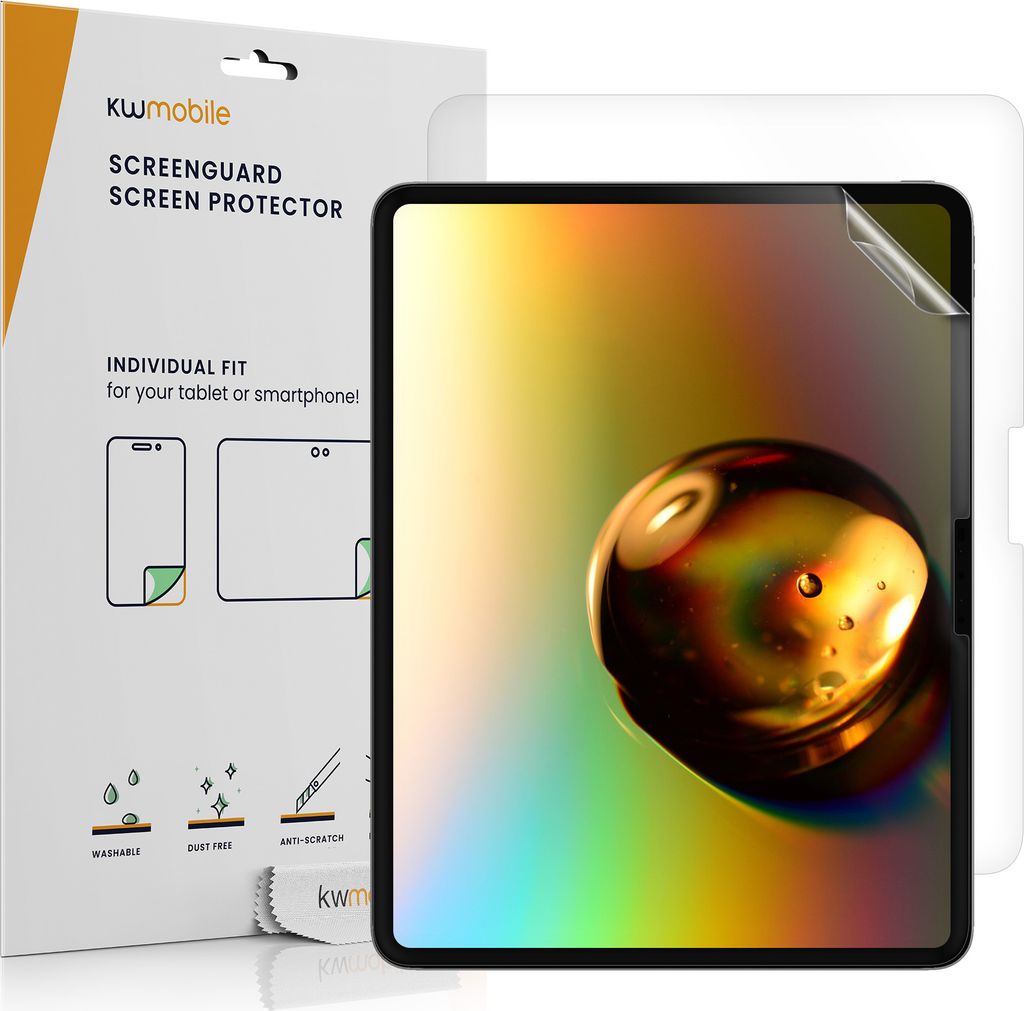 kwmobile 2x Matte Schutzfolie kompatibel mit Apple iPad Pro 13" (2024) Papier Gefühl Folie - Tablet Full Screen Paper Feel Cover - Tablet Displayf...
