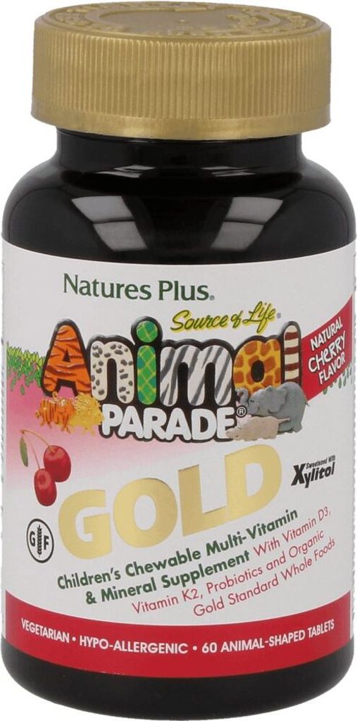 Natures Plus Animal Parade Gold Multivitamin Cherry - 60 Kautabl.