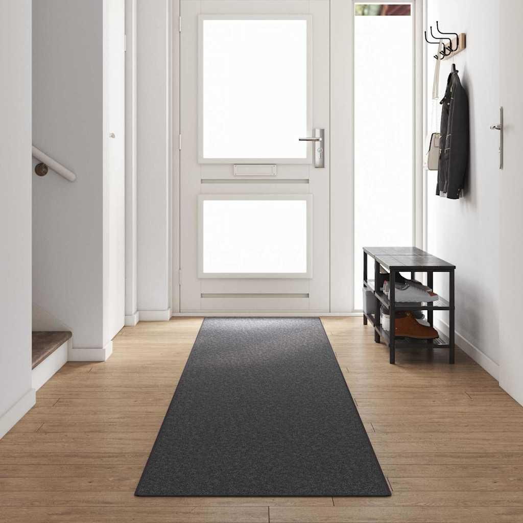Teppichläufer Dunkelgrau 80 x 500 cm 100% Polypropylen