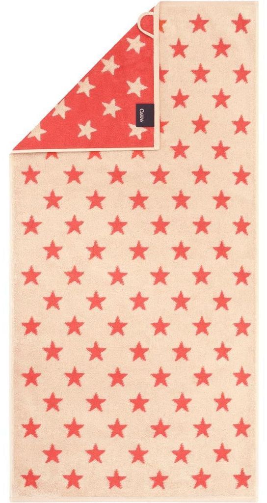Cawö Handtuch New Stars Farbe beige/pink Größe 50x100